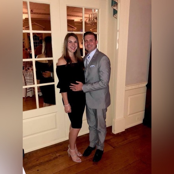 Pinkblush Maternity Black Cocktail Dress - Picture 2 of 3